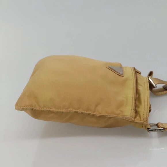 PRADA Shoulder Bag Nylon Beige Auth MX161 - Picture 3 of 16